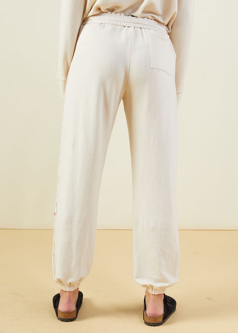 Supersoft Fleece Embroidered Heart Boyfriend Sweats